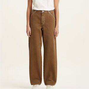 Levi’s 24 x 30 Jeans Dad Utility Pants mid-rise 100% Cotton Brown straight NWT
